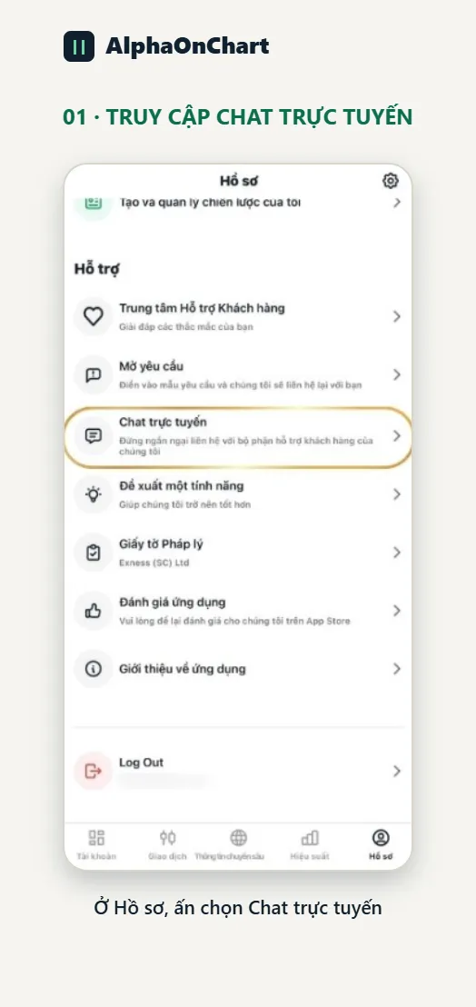 Phần 1: đăng nhập và vào Chat hỗ trợ trực tuyến